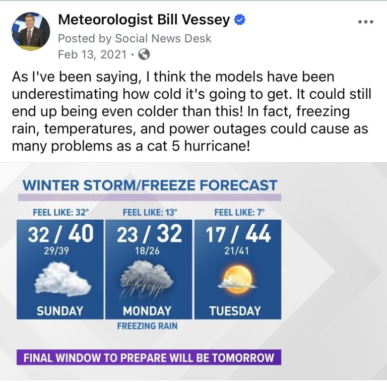 Got down to 17°F on Monday with a high of 31°; Around 50,000 customers In the viewing area lost power with many out for 2–4 days Got down to 17°F on Monday with a high of 31°; Around 50,000 customers In the viewing area lost power with many out for 2–4 days